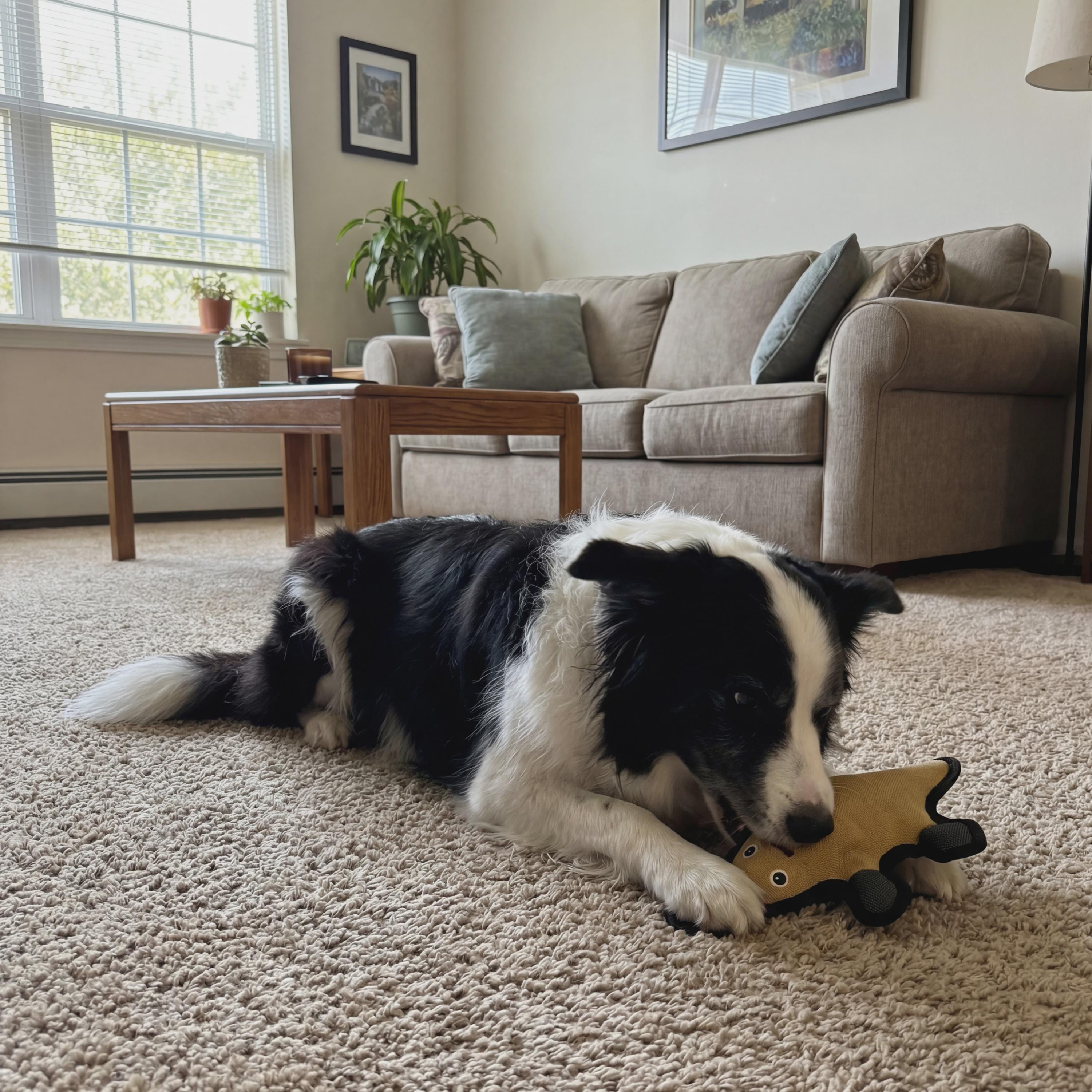 Durable Platypus Dog Toy with Squeaker, 3 Layer Tough Canvas Chew Toy, Reinforced Interactive Dog Gift 11.5in