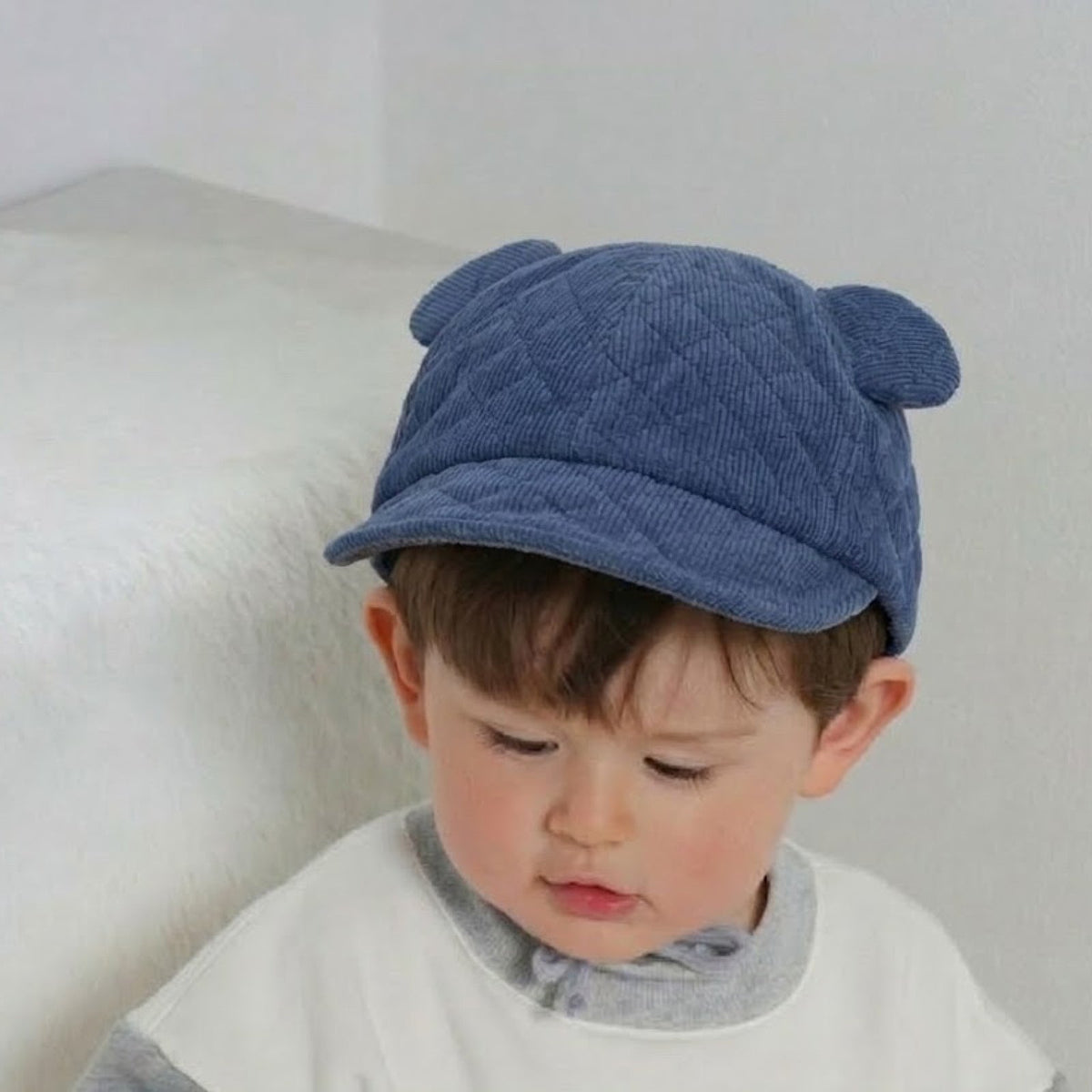 MA Goods Toddler Bear Ear Corduroy Baseball Cap
