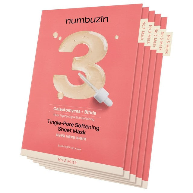 NUMBUZIN No. 3 Tingle-Pore Softening Sheet Mask (Pack Of 10)