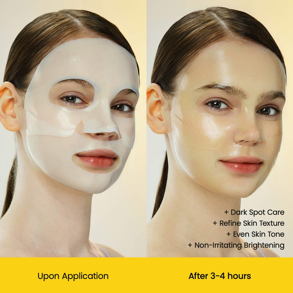 BIODANCE Radiant Vita Niacinamide Real Deep Mask For Brightening Dull Skin & Dark Spot Care, 1.19 oz (34 g) Each (Pack Of 4)
