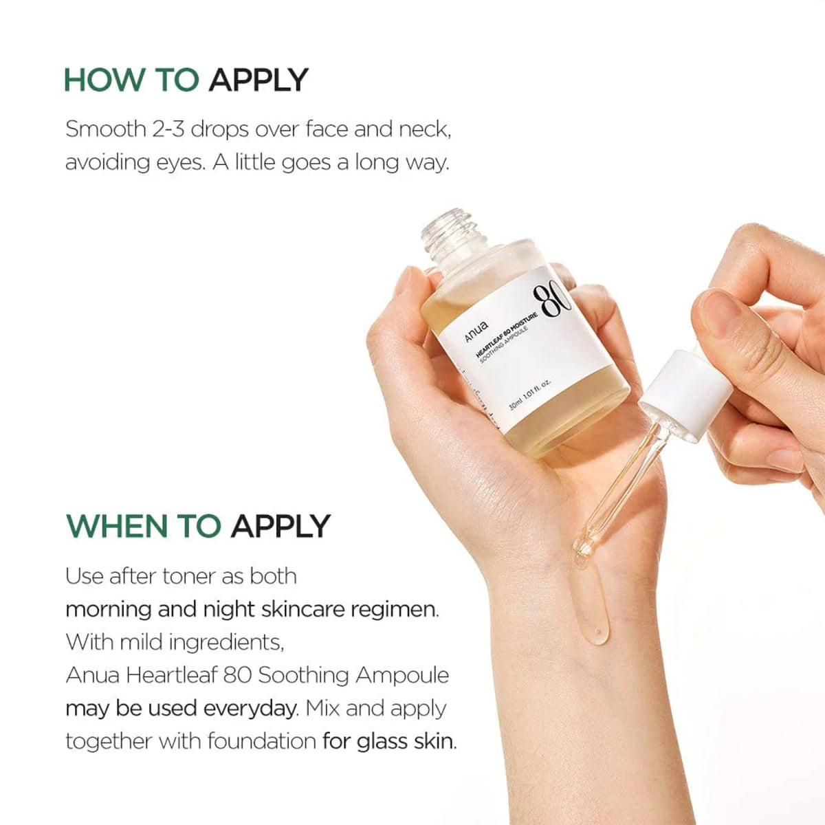 ANUA Heartleaf 80% Moisture Soothing Ampoule 30 ml