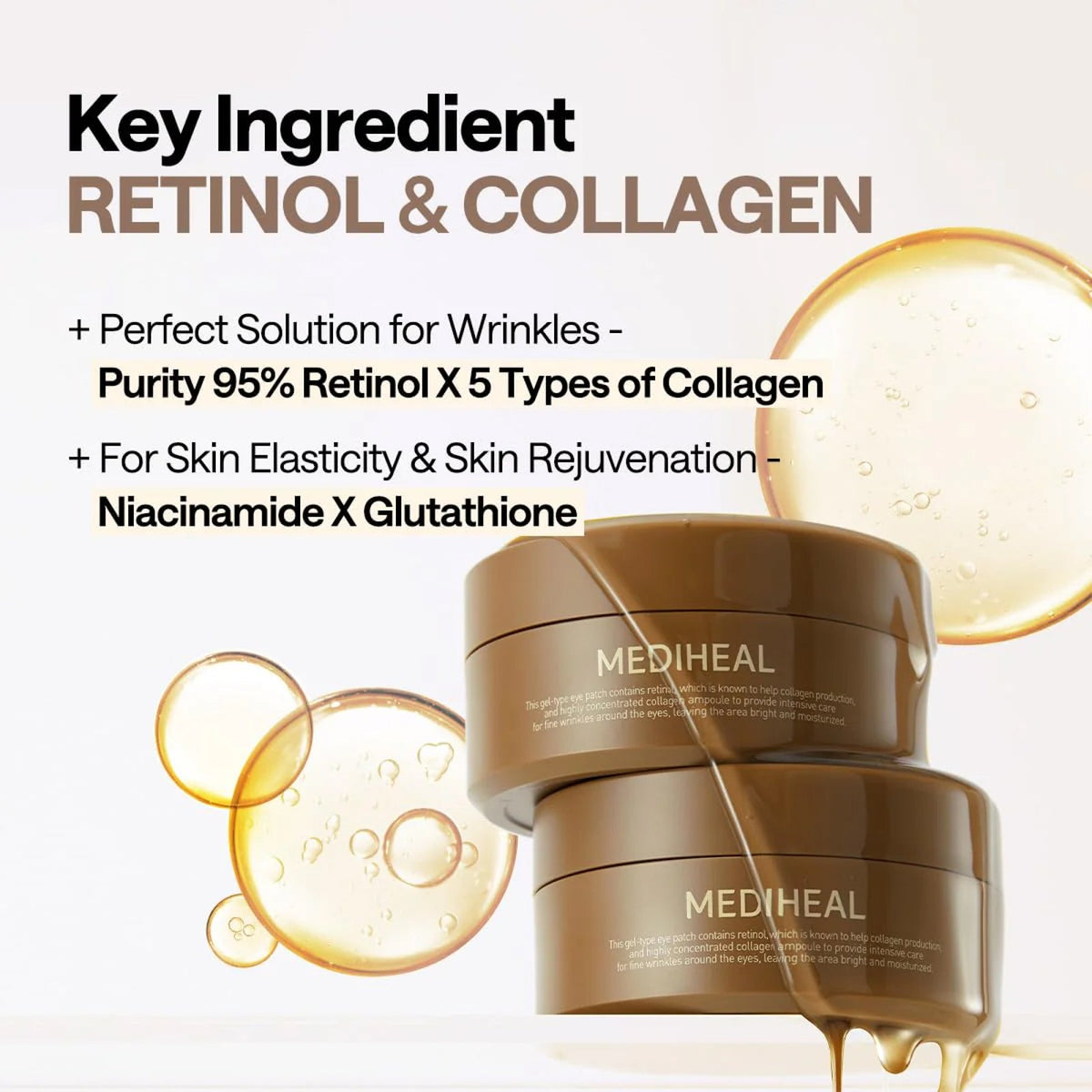 MEDIHEAL Retinol Collagen Eye Ampoule Patch, 60 Patches