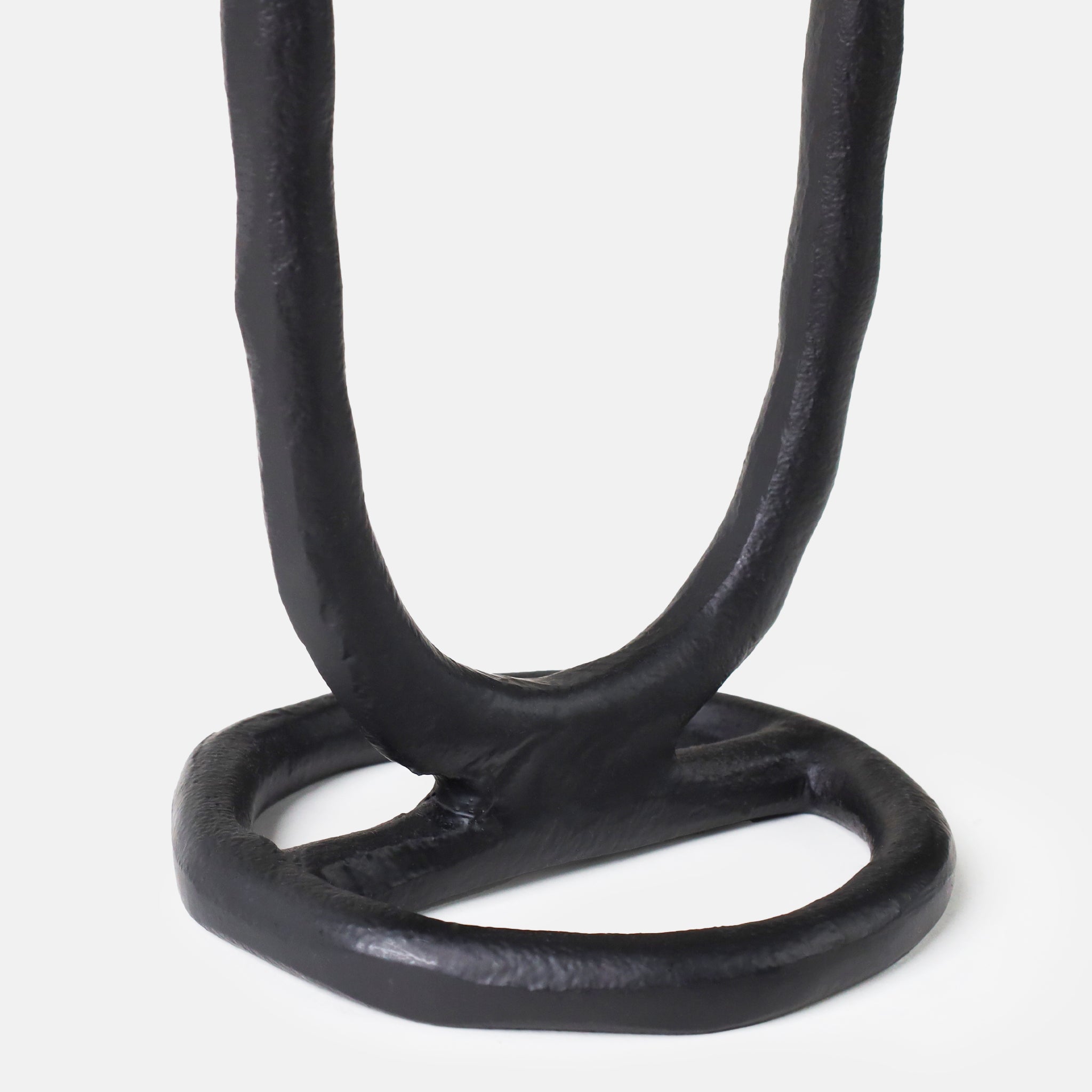 Black Oval Ring Taper Candle Holder