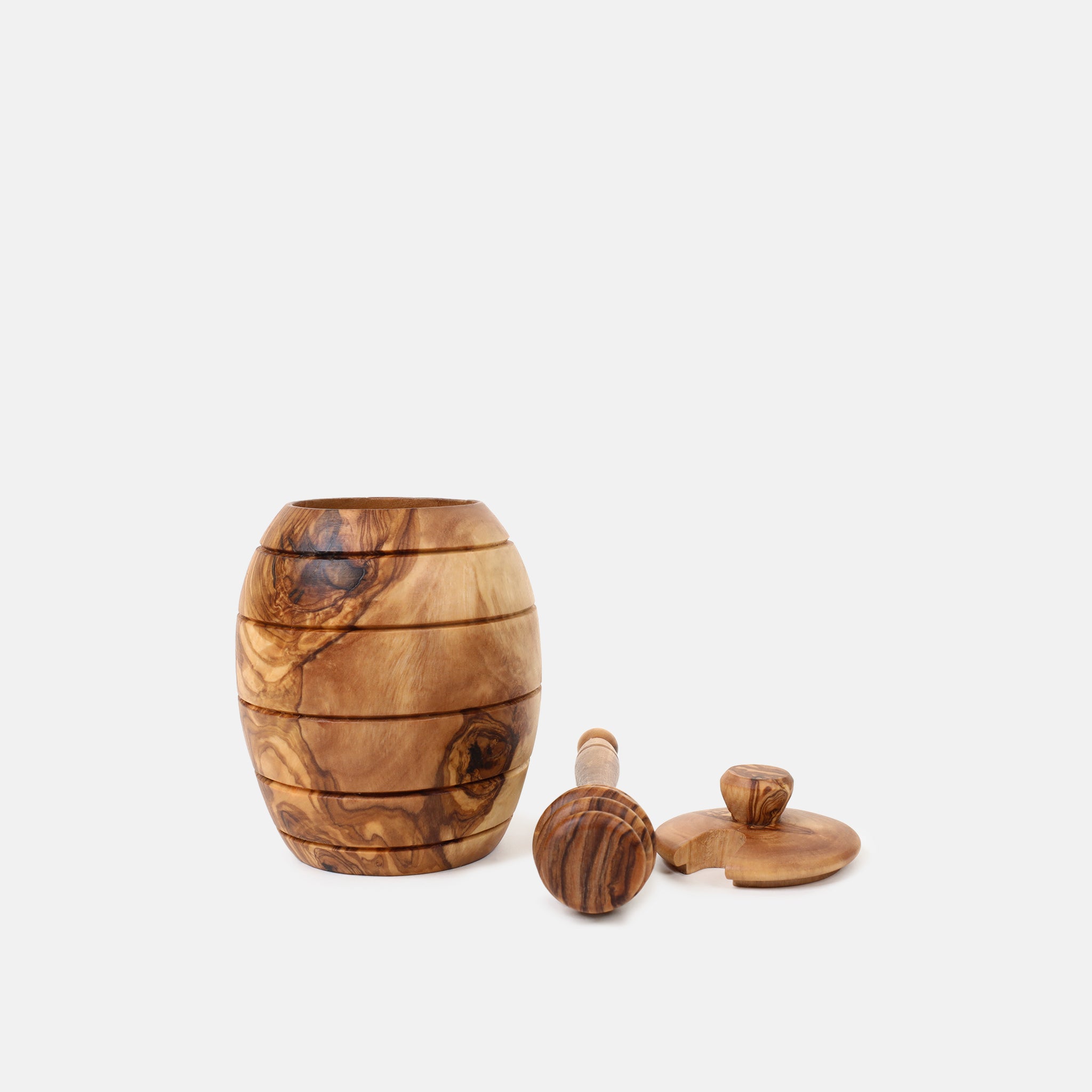 Olive Wood Honey Pot and Dipper