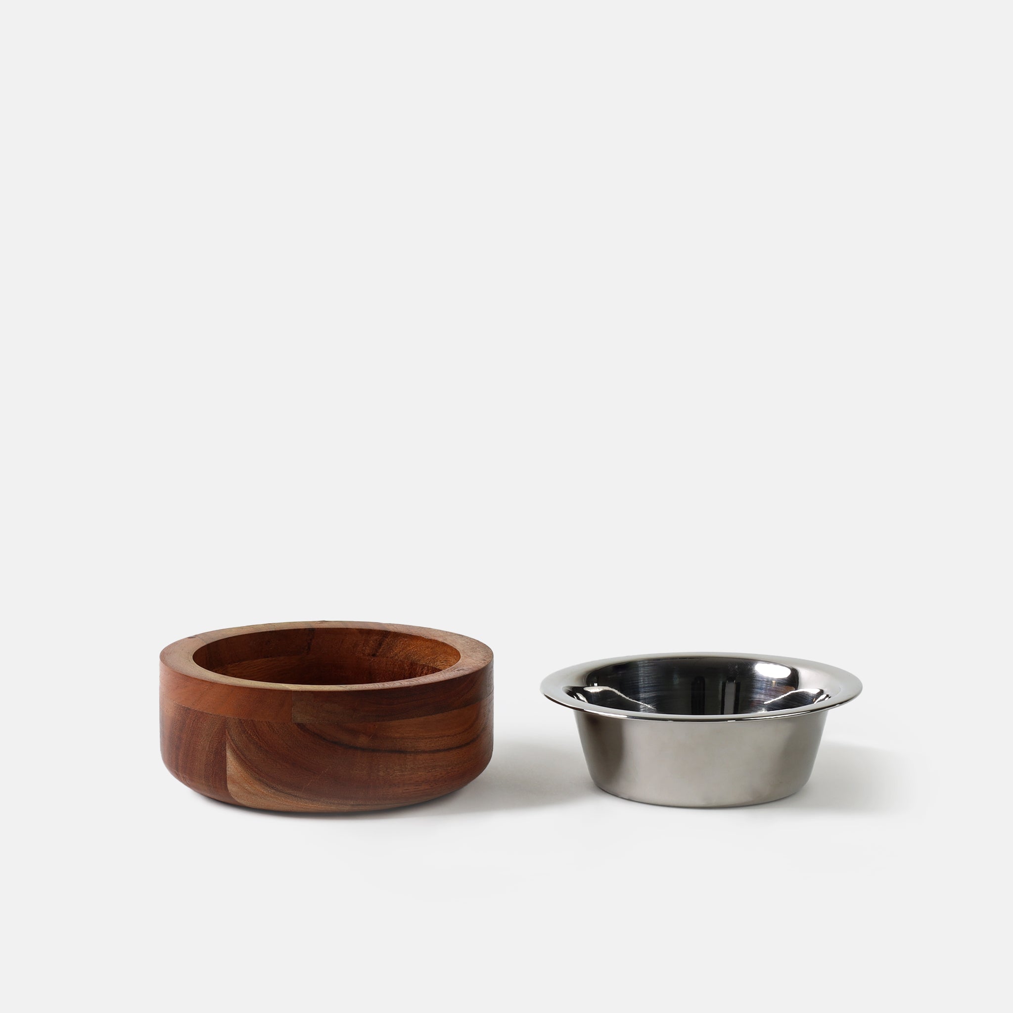 Wooden Straight Dog Bowl