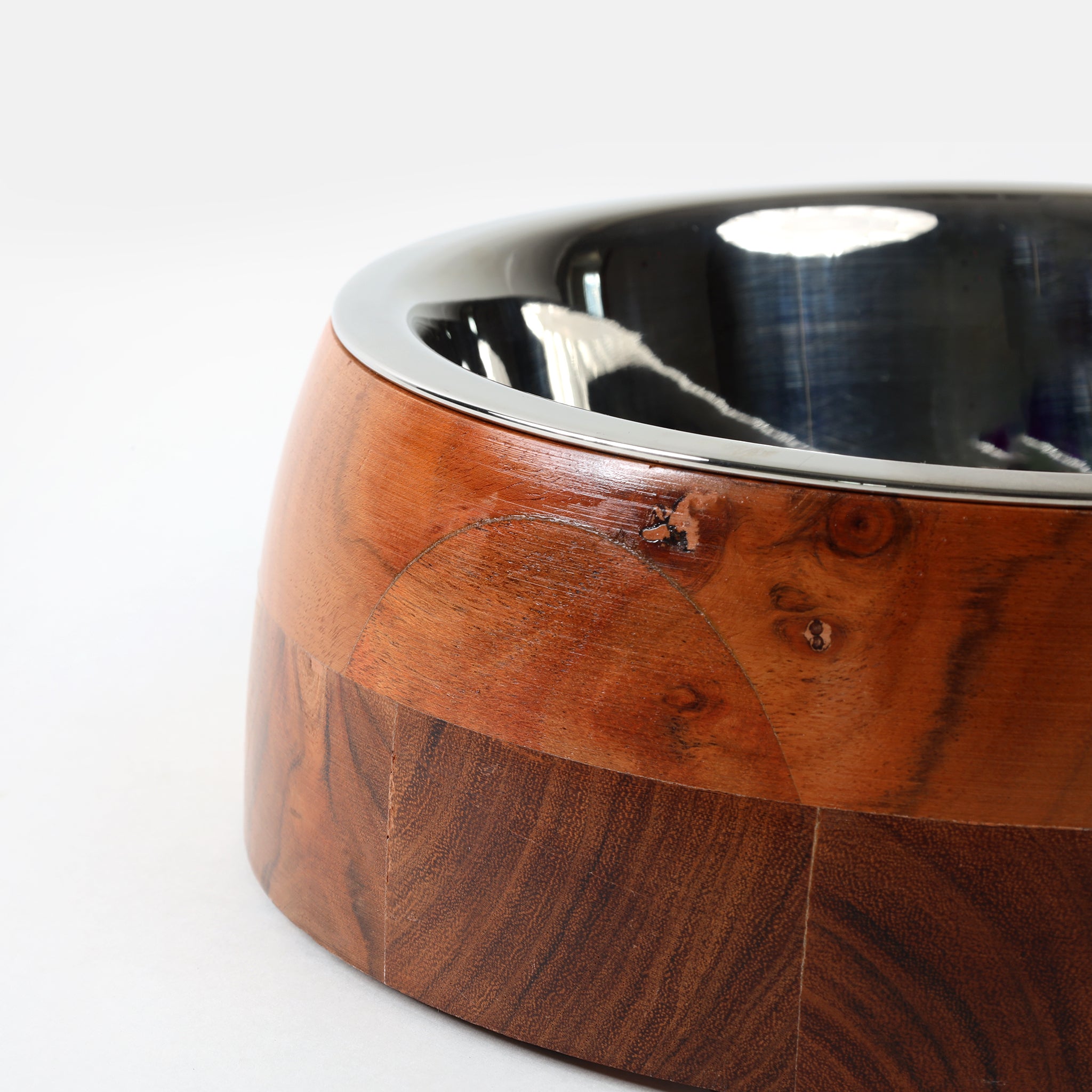 Wooden Dome Dog Bowl