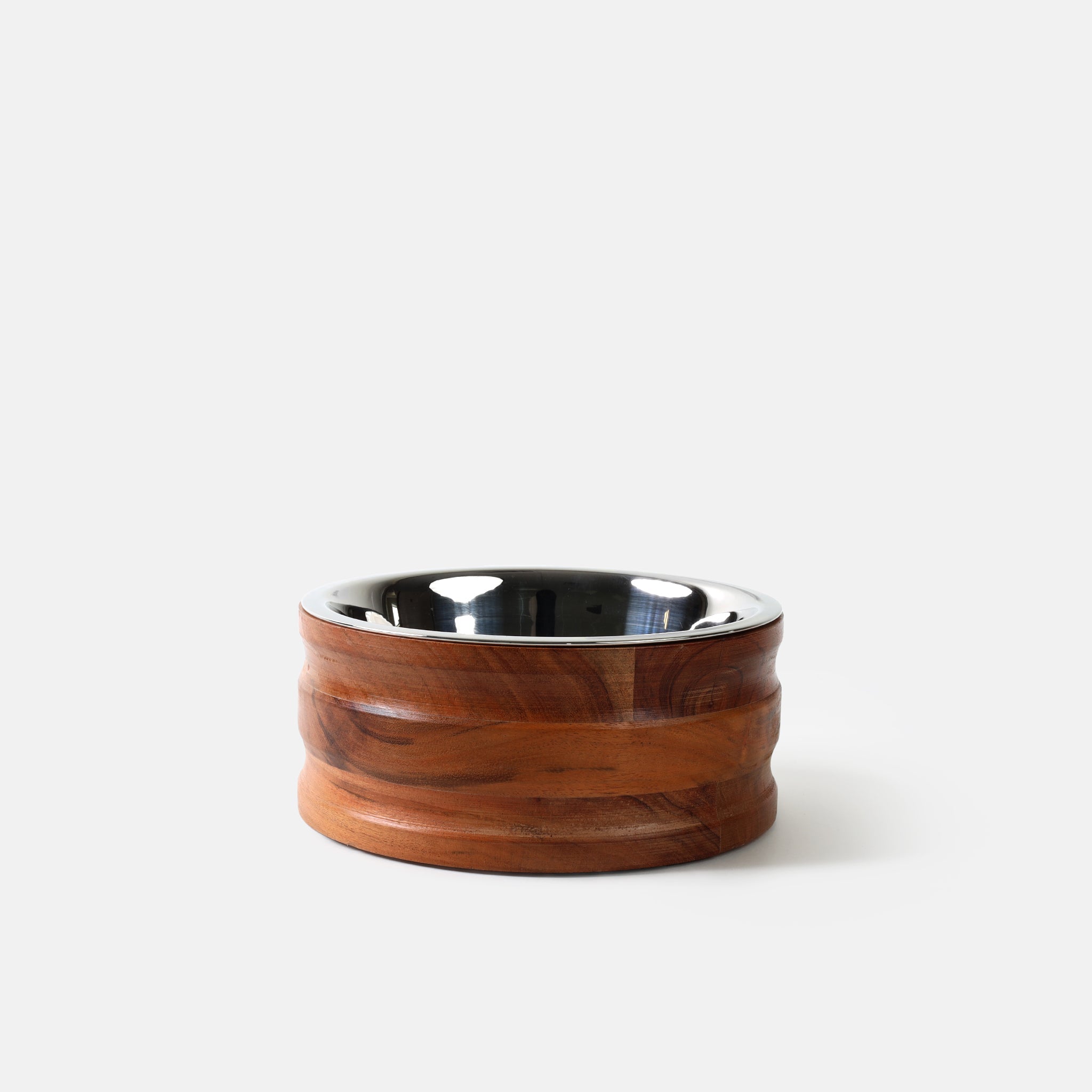 Wooden Wavy Bowl Dog Bowl